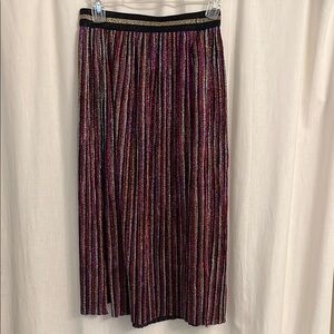 Elegant Multicolor Striped Skirt